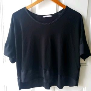 Zara black short sleeve blouse/tee